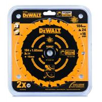 Диск пильный DeWalt твердосплавный 184х16/1.65/24 CONSTRUCTION DT10302