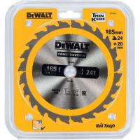 Диск пильный DeWalt твердосплавный 165х20х24 CONSTRUCTION DT1934