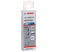 Сверло спиральное по металлу PointTeQ 10 шт 2.5х30х57 мм Bosch 2608577193