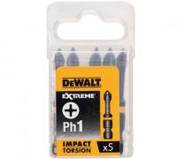 Биты ударные DeWalt IMPACT Torsion Ph1%2C50мм 5шт DT7997T-QZ