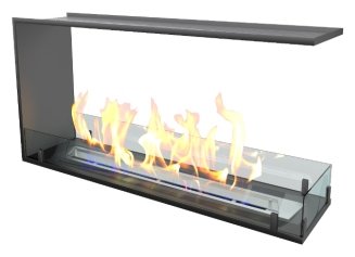 Очаг Zefire Встраиваемый торцевой сквозной очаг Standart 1200