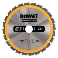 Диск пильный DeWalt твердосплавный 216х30х24 CONSTRUCTION DT1952