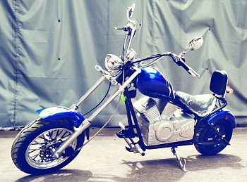 Электромотоцикл GreenCamel Chopper C100 Синий 12625