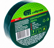 Изолента ПВХ СИБРТЕХ 15 ммх10 м 130 мкм зеленая 88791