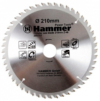 Пильный диск Hammer Flex 205-117 CSB WD 210х30 мм