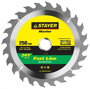 Пильный диск STAYER Fast Line 3680-250-30-24 250х30 мм