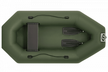 Лодка Фрегат М-1 с гребками зеленая