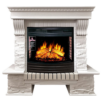 Портал Royal Flame Pierre Luxe сланец белый