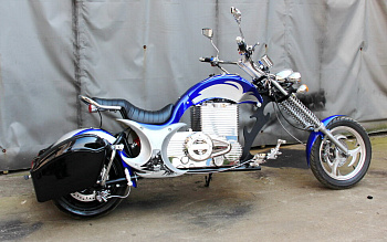 Электромотоцикл GreenCamel Chopper C200 Синий 12629