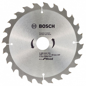 Пильный диск BOSCH Eco Wood 2608644376 190х30 мм
