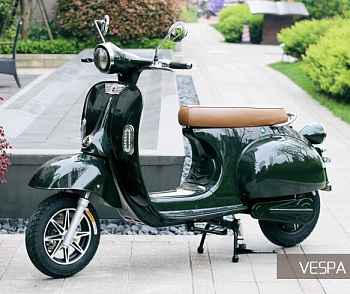 Электроскутер GreenCamel Vespa Style Темно-зеленый 12632