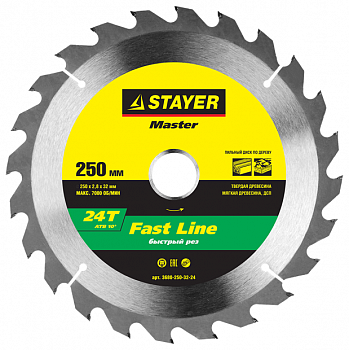 Пильный диск STAYER Fast Line 3680-250-32-24 250х32 мм